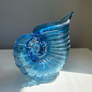 Murano Venetian Glass Vase Hand Blown & Sculpted by Artisan